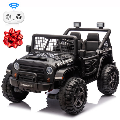 STORMWAVE 24V Kids Ride on Toys with Remote Control, 4WD 2-Seater Ride on Truck Electric Car for Big Kids , Bluetooth, Red, Black, Pink, Green-055