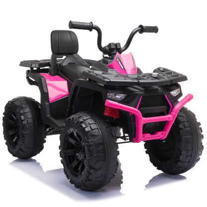 STORMWAVE 24V 2 Seater Ride on Toys ATV for Kids 400W 4-Wheeler Quad w/ MP3 LED Lights Music, Red,Orange,Black,Pink-333