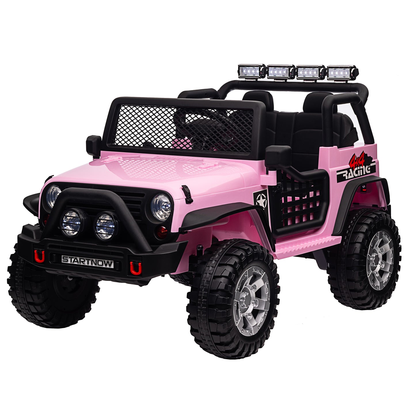 STORMWAVE 24V 2 Seater Ride On Toys with Remote Control, Kids Ride on Truck Car 400W Moter Power 4-Wheeler Suspension, 3 Speeds, Bluetooth Music, Rose Pink,Black,Pink,Army Green,Red-618