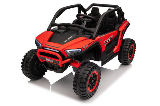 STORMWAVE 4WD 24V Ride on Toys for Kids w/Parent Remote Control, 2 Seater 7AH Kids Battery Powered Vehicles, Bluetooth Spring Suspension, Storage for Gift, Black,Green,Rose pink,Red-639